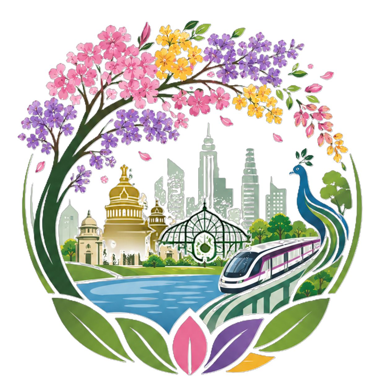 Bengaluru Blossom City logo